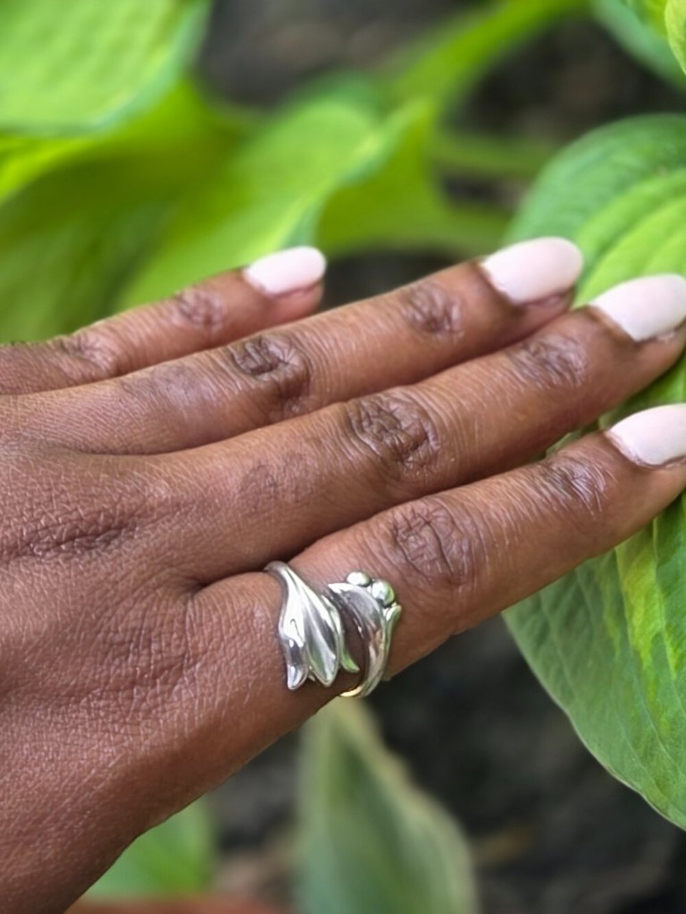 Vintage Sterling Silver Tulip Ring - Picture 6 of 10